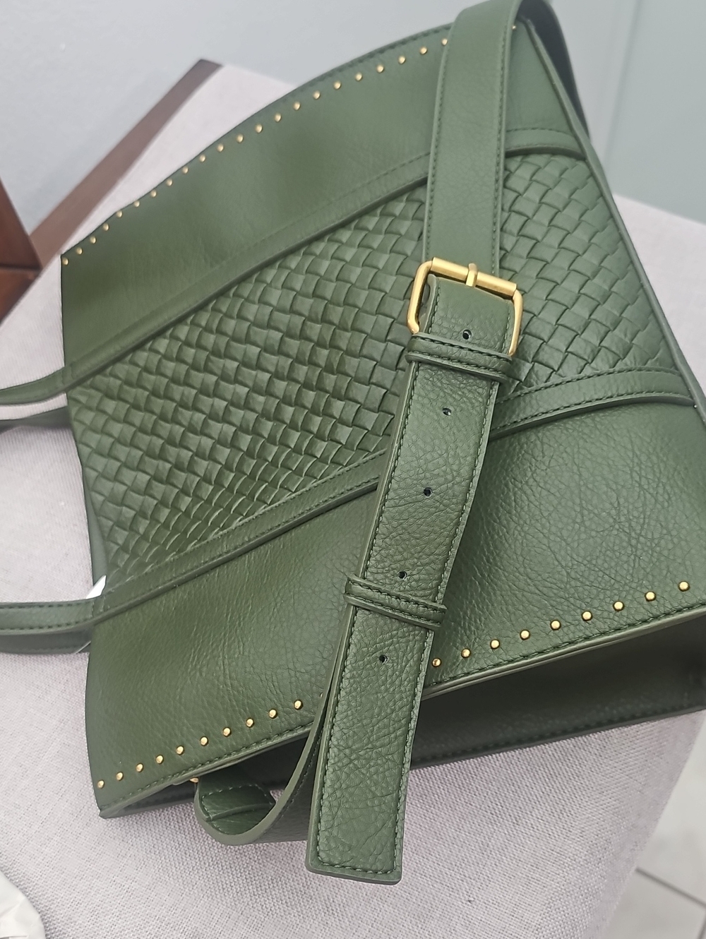Style & Co. Woven Mediun Boxy Tote. - Picture 6 of 9